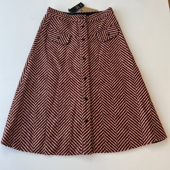 No. 6 Store Elizabeth Snap Skirt - Picture 1 of 5